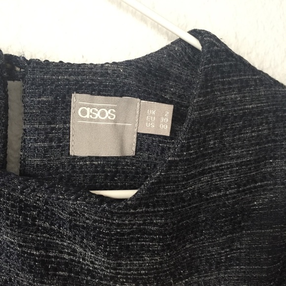 ASOS Tie Front Woven Textured Mini Dress - Picture 5 of 8